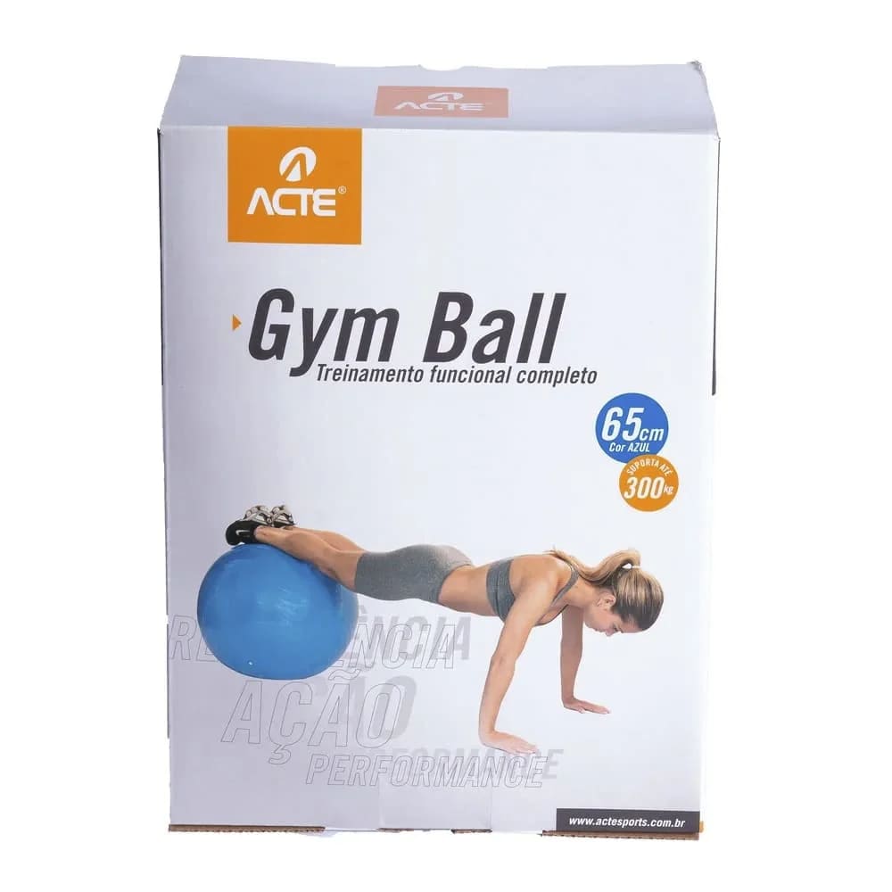 Bola de Pilates 65cm Azul - Acte Sports - Loja do Fisioterapeuta